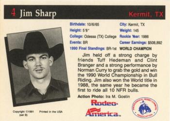 1991 Rodeo America Set B #4 Jim Sharp Back